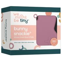 We Might Be Tiny Bunny Snackie® Silicone Snack Box for Kids - Dusty Rose